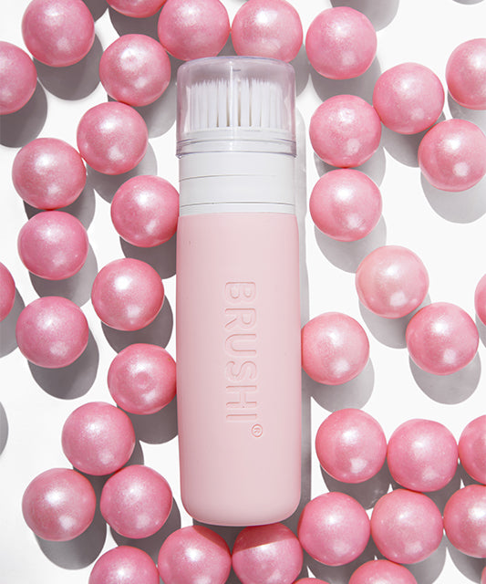 BRUSHI® Refillable Sunscreen Applicator with Blending Brush - Go Pink!