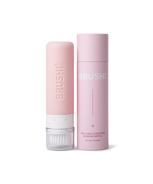 BRUSHI® Refillable Sunscreen Blending Bottle Go Pink!