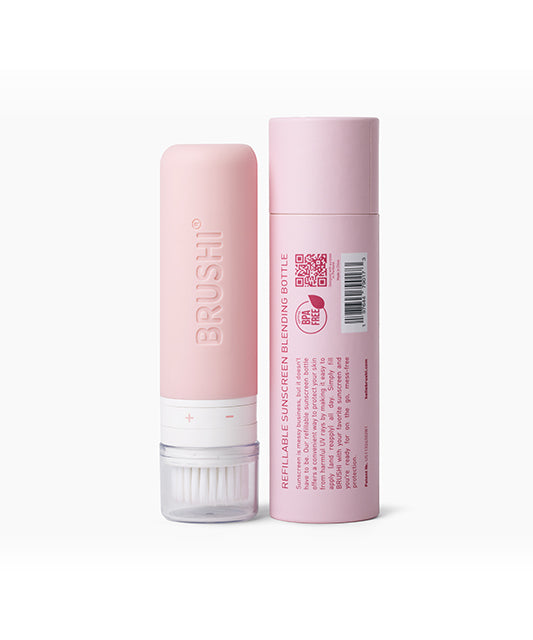 BRUSHI® Refillable Sunscreen Blending Bottle Go Pink!