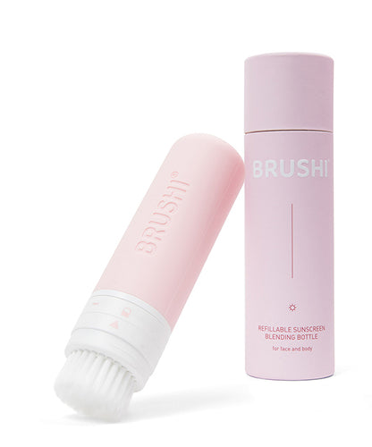BRUSHI® Refillable Sunscreen Blending Bottle Go Pink!