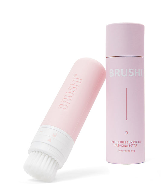 BRUSHI® Refillable Sunscreen Blending Bottle Go Pink!
