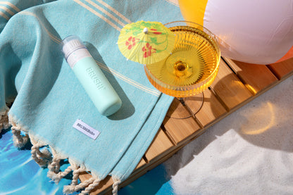 BRUSHI® Refillable Sunscreen Blending Bottle Cinnamon Bay Blue
