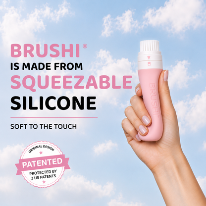 BRUSHI® Refillable Sunscreen Applicator with Blending Brush - Go Pink!