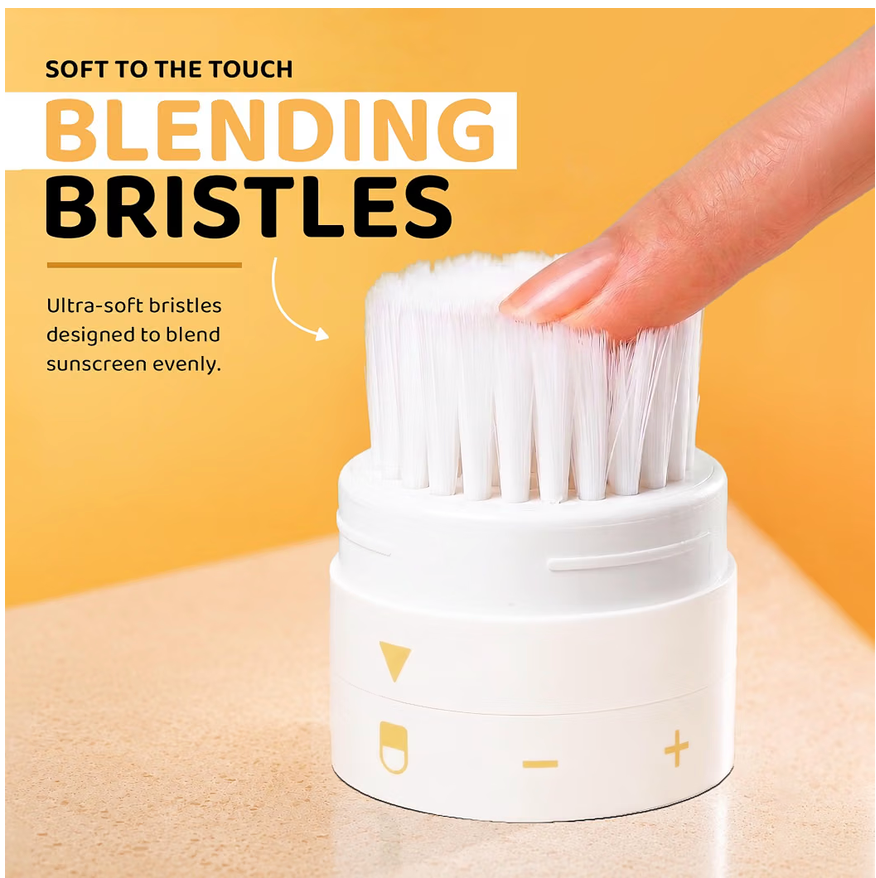 BRUSHI® Refillable Sunscreen Applicator With Blending Brush - Orangescicle